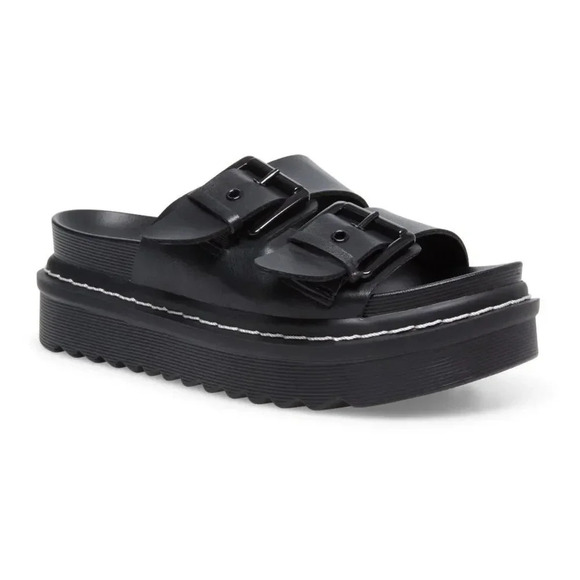 Madden Girl Dizzyy Lug Sole Platform Slide Sandals - Picture 1 of 8